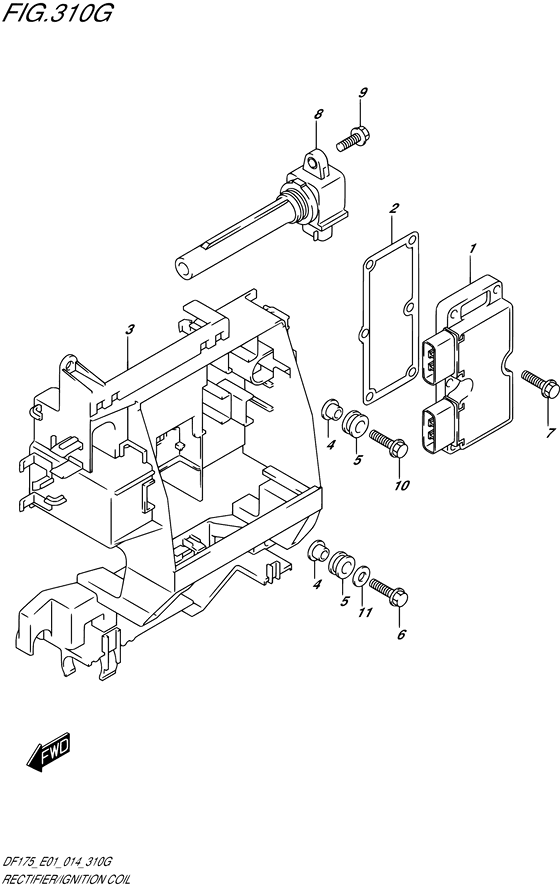 Rectifier/катушка зажигания ((DF150ZG E01))