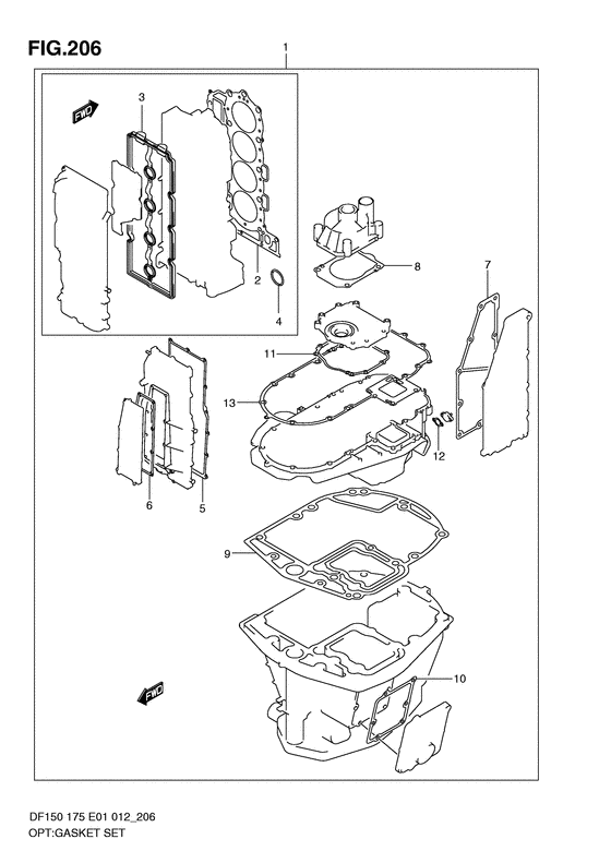 Ремкомплект прокладок двигателя