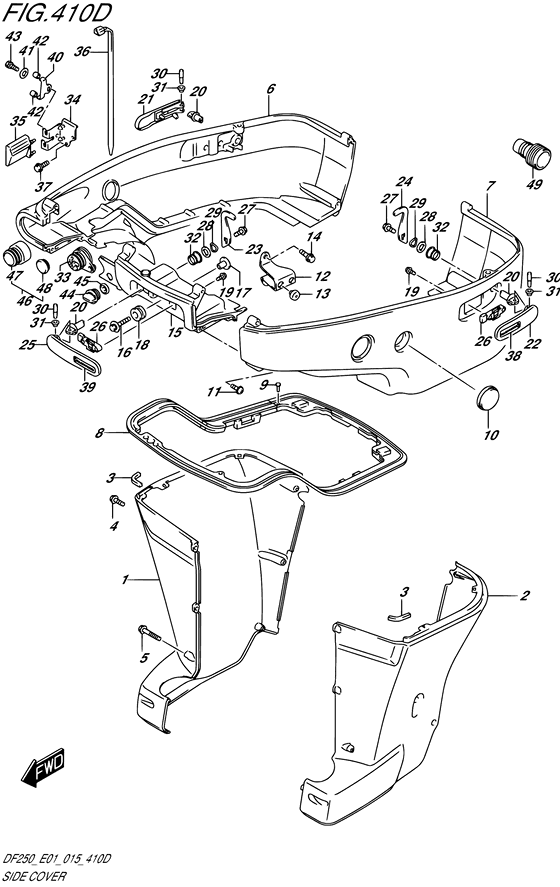 Side крышка transom ((X) (DF200Z E40))