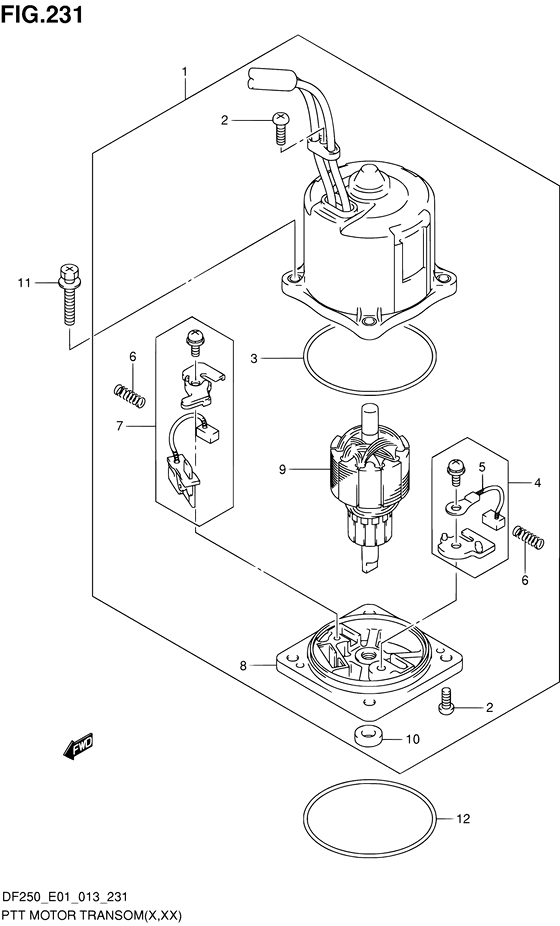 XX) (DF250T E01)) ptt мотор transom ((x