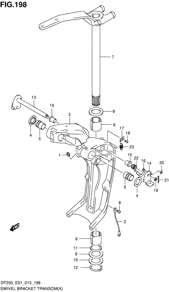 Поворотный кронштейн transom ((X) (DF200Z E40))