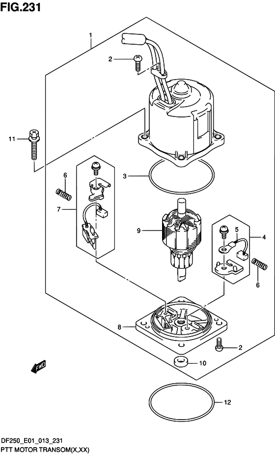 XX) (DF250T E01)) ptt мотор transom ((x
