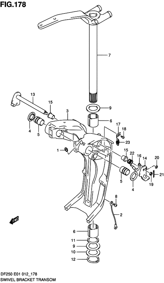 XX) (DF225T E40)) поворотный кронштейн transom ((x