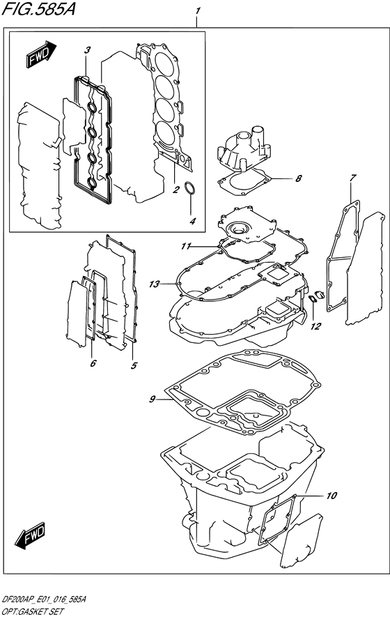 Опция: комплект прокладок