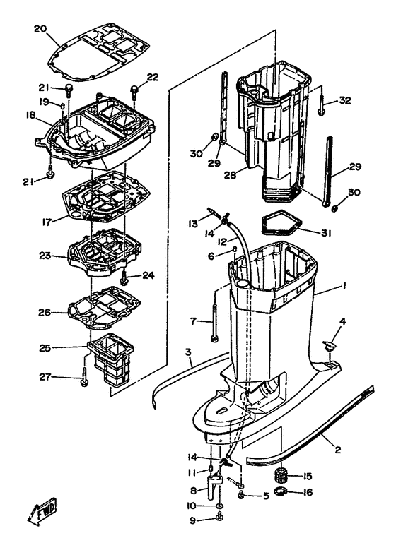 Upper casing