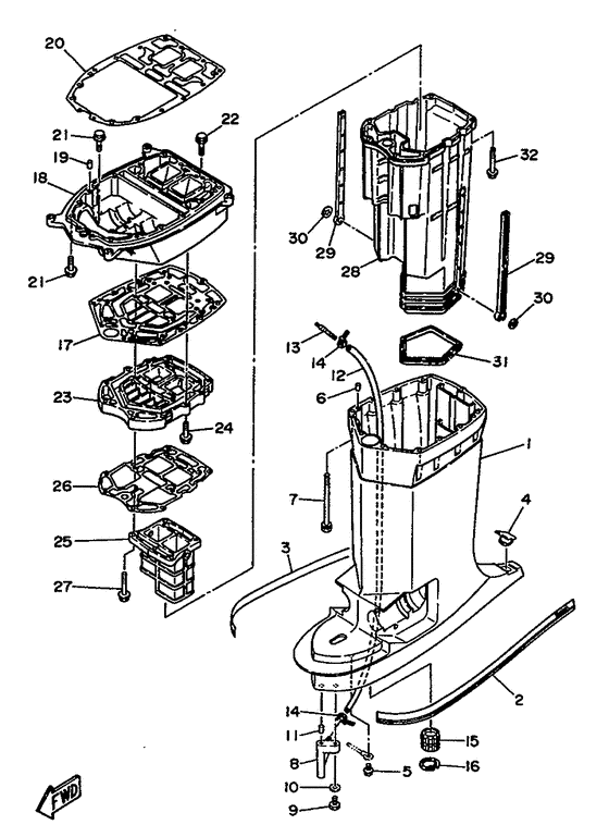 Upper casing