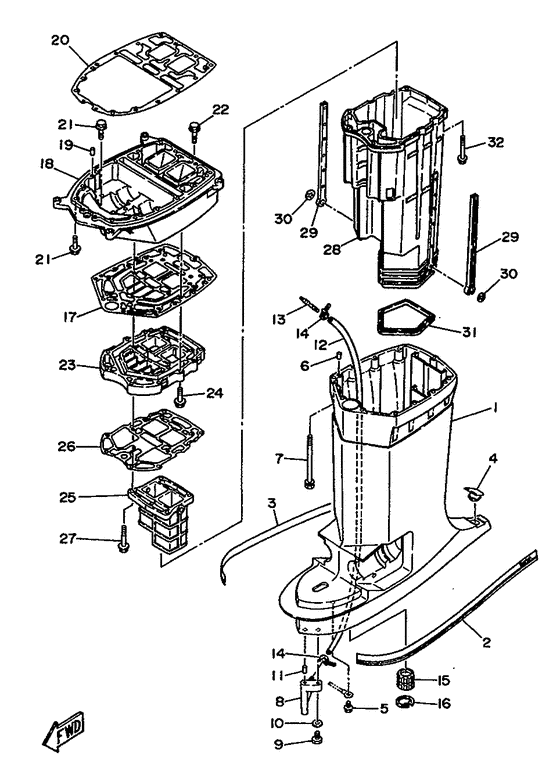 Upper casing