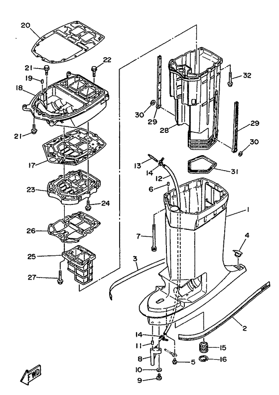 Upper casing