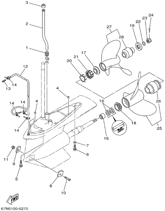 Lower casing привод (2b)