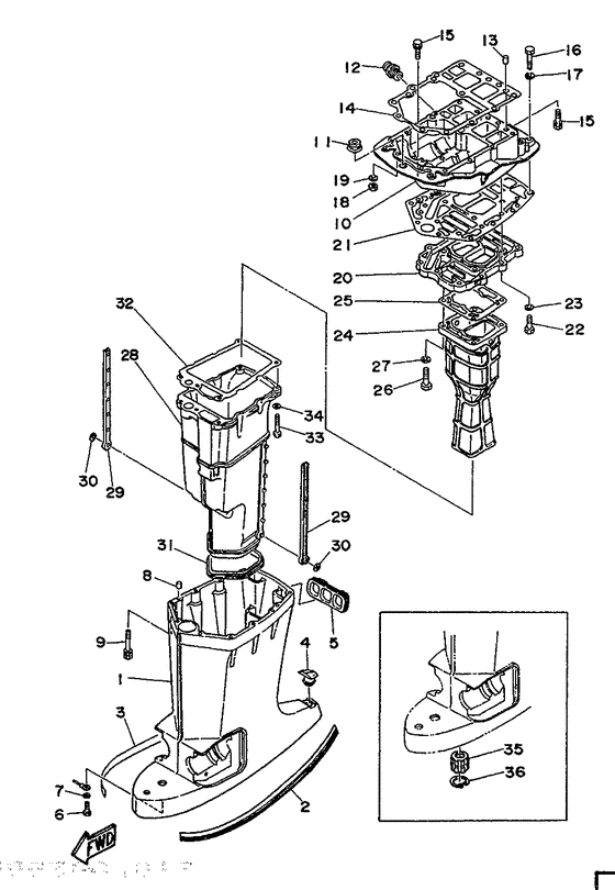 Upper casing