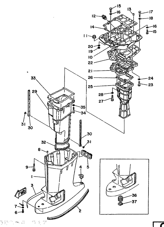 Upper casing