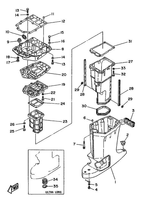 Upper casing