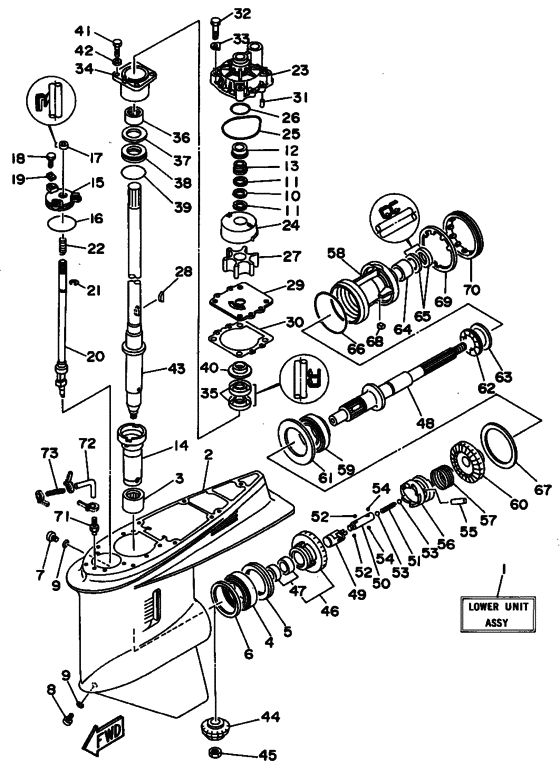 Lower casing привод