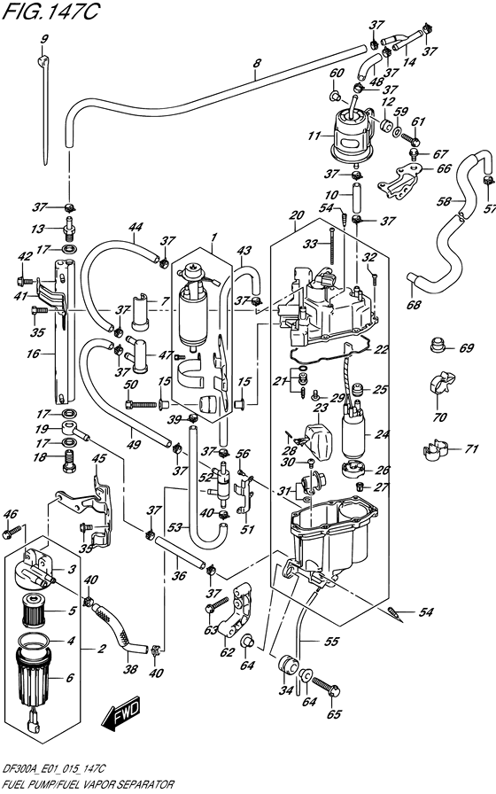 Топливный насос / сепаратор паров топлива