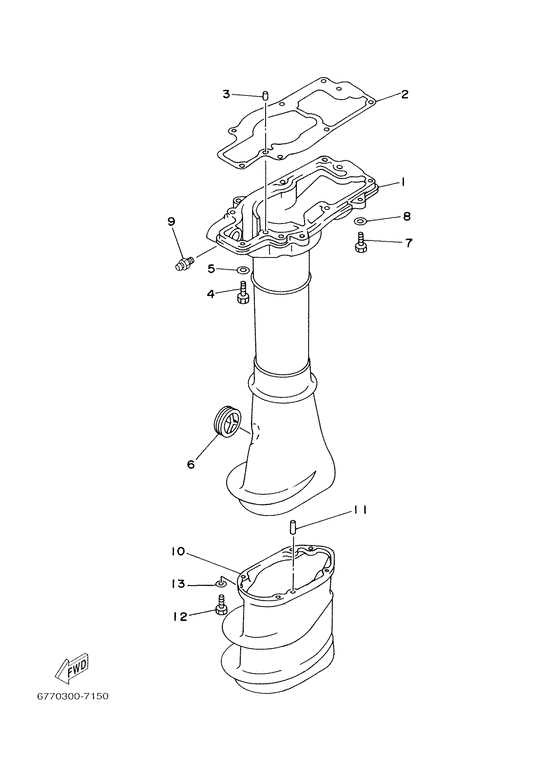 Lower casing. привод 1