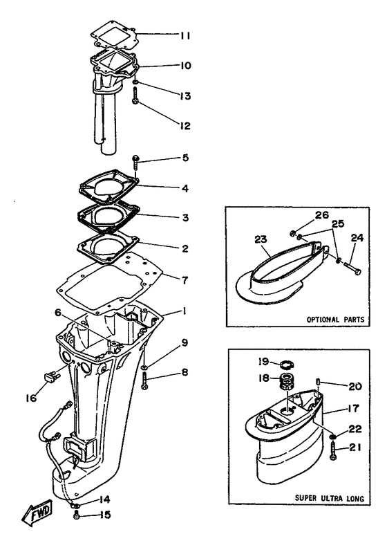 Upper casing