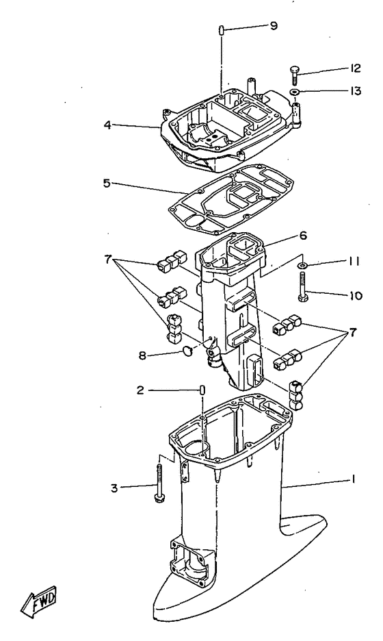 Upper casing