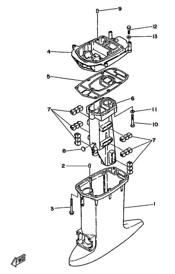 Upper casing