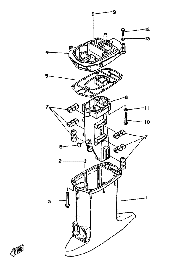 Upper casing
