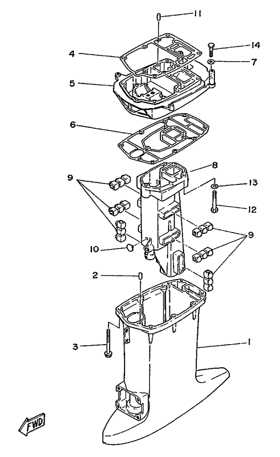 Upper casing