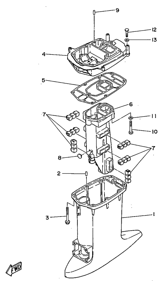 Upper casing