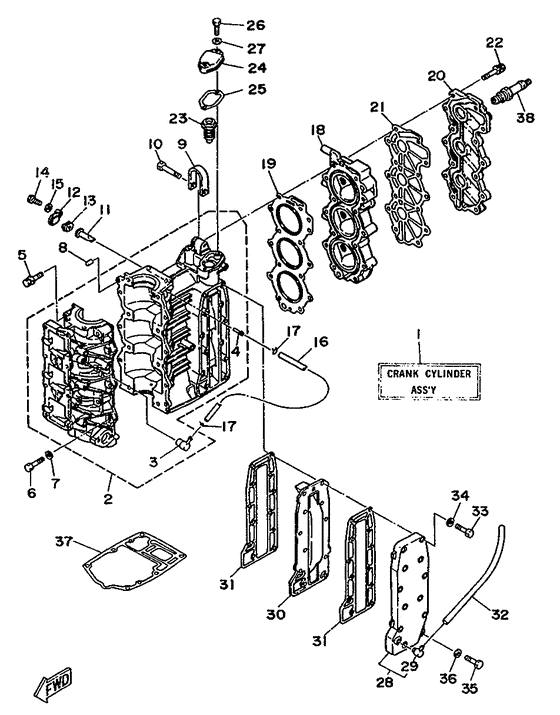 Cylinder. картер