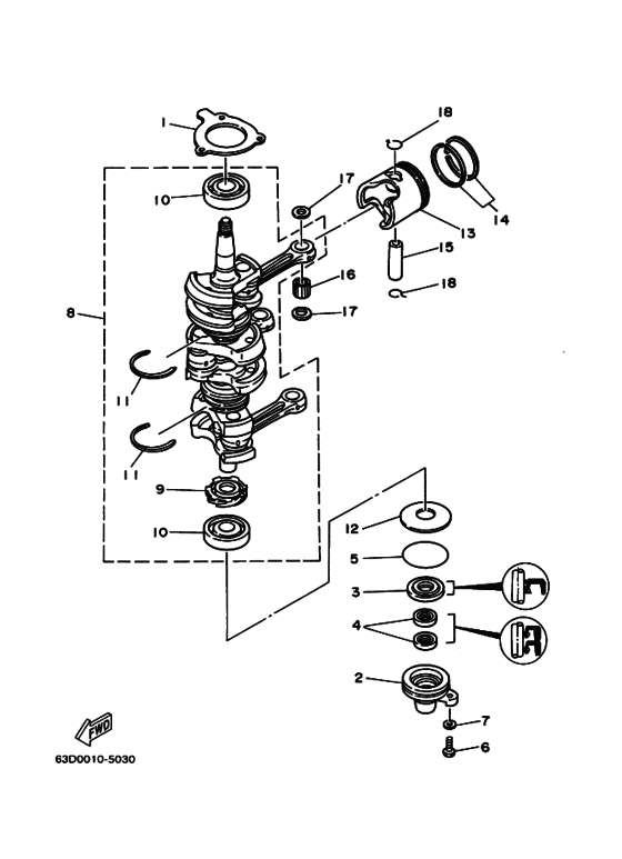 Коленчатый вал и Поршень