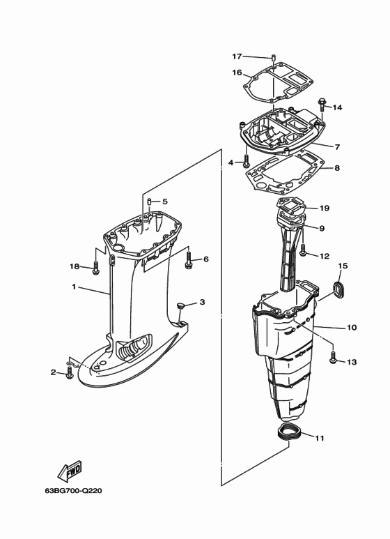 Upper casing