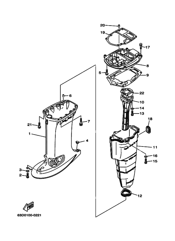 Upper casing