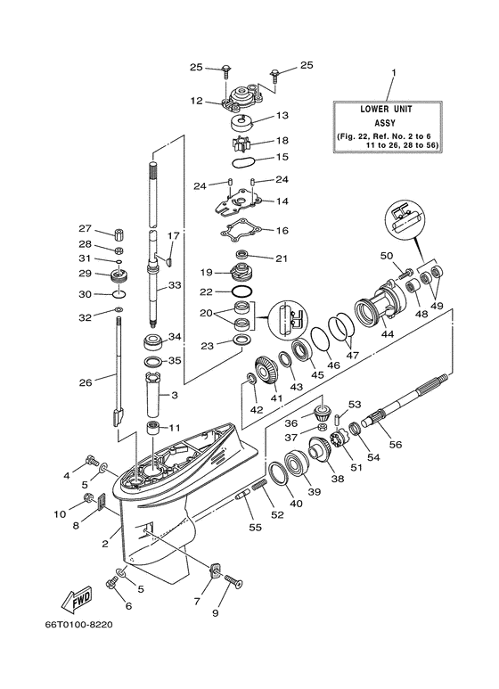 Lower casing. привод 1
