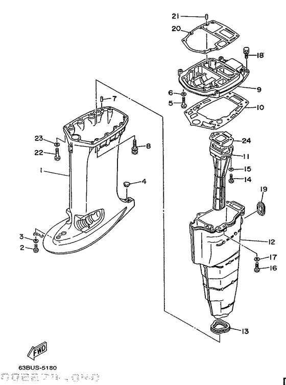Upper casing