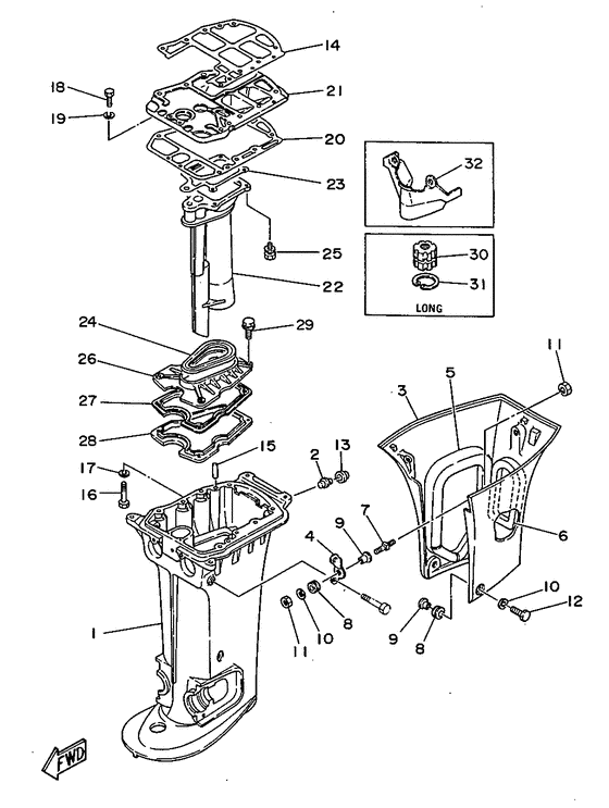 Upper casing