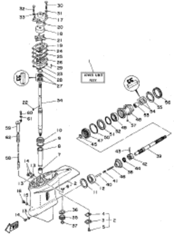 Lower casing привод