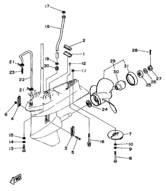 Lower casing привод