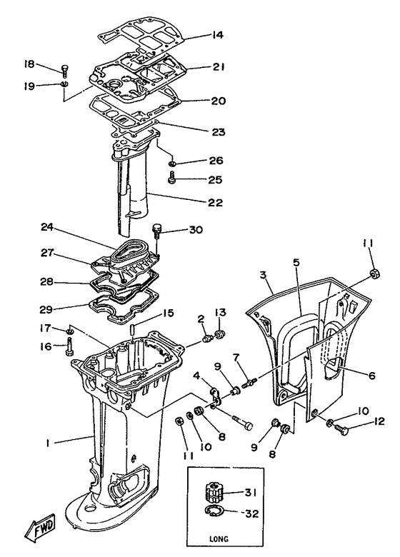 Upper casing