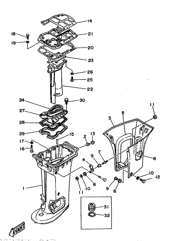 Upper casing