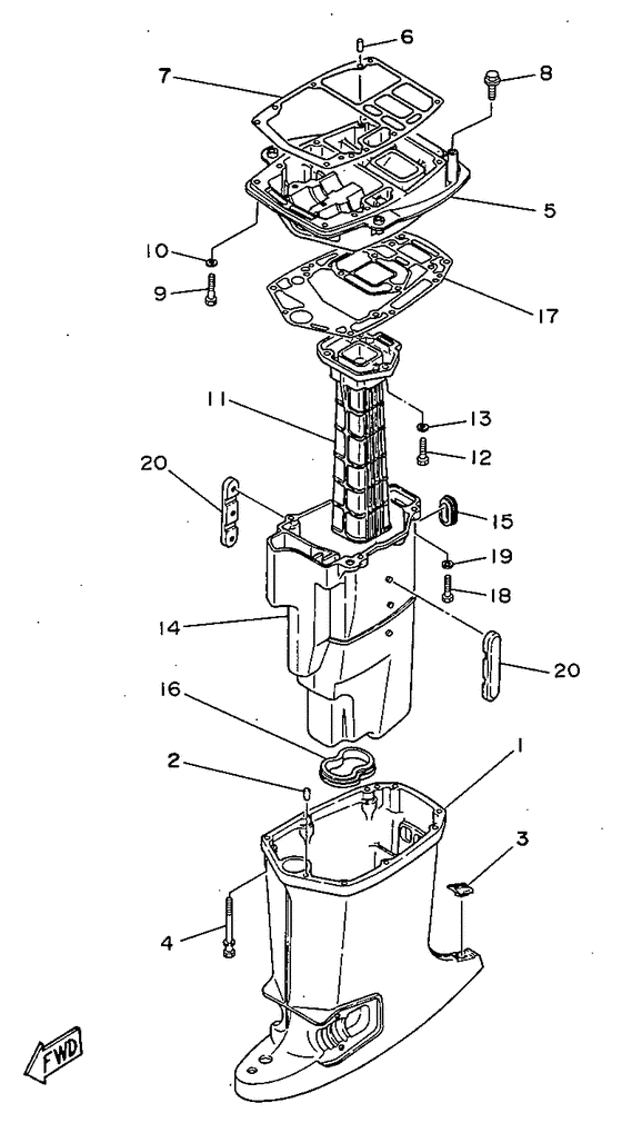 Upper casing