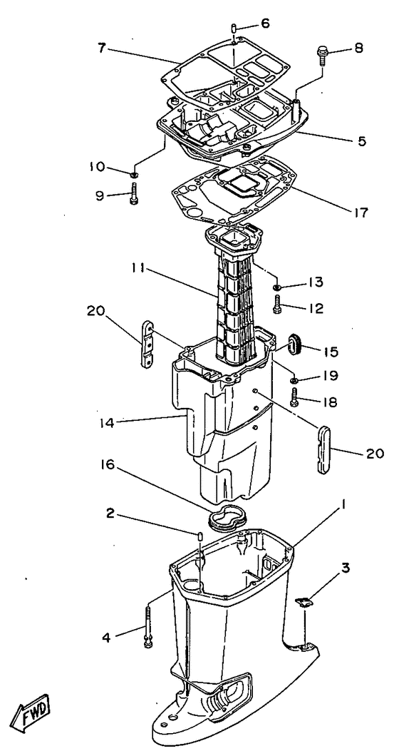 Upper casing