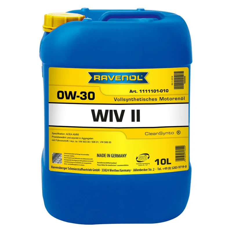 Моторное масло RAVENOL WIV II 0W-30 (10 литров)