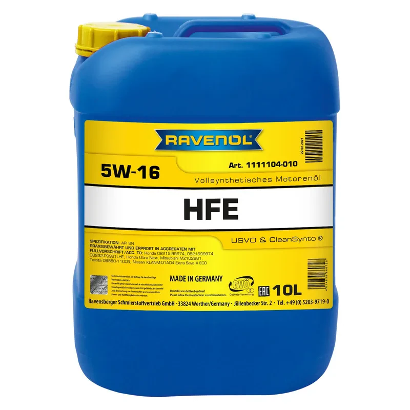 Моторное масло RAVENOL HFE 5W-16 (10 литров)