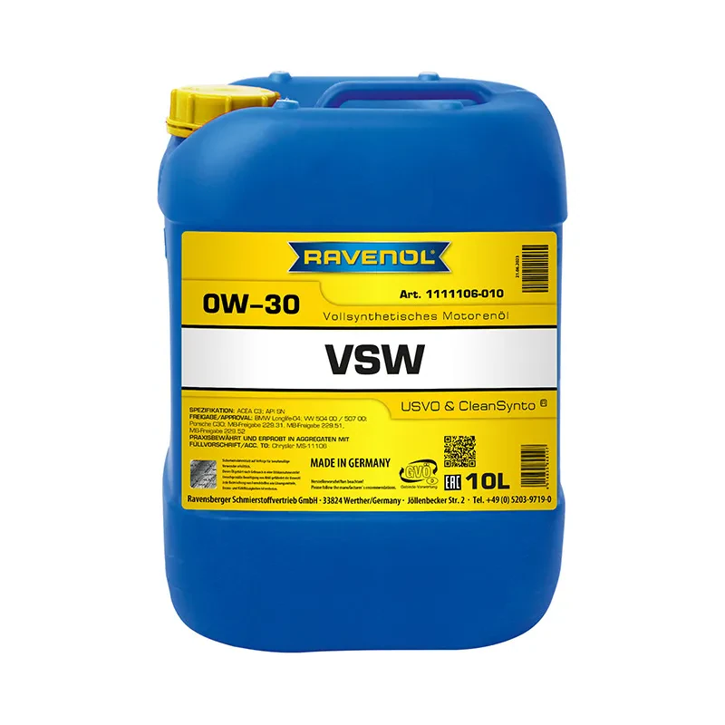 Моторное масло RAVENOL VSW 0W-30 (10 литров)