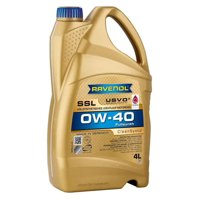 Моторное масло RAVENOL SUPER SYNTHETIK OIL SSL SAE 0W-40 (4 литра)