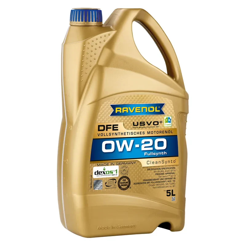 Моторное масло RAVENOL DFE 0W-20 (5 литров)