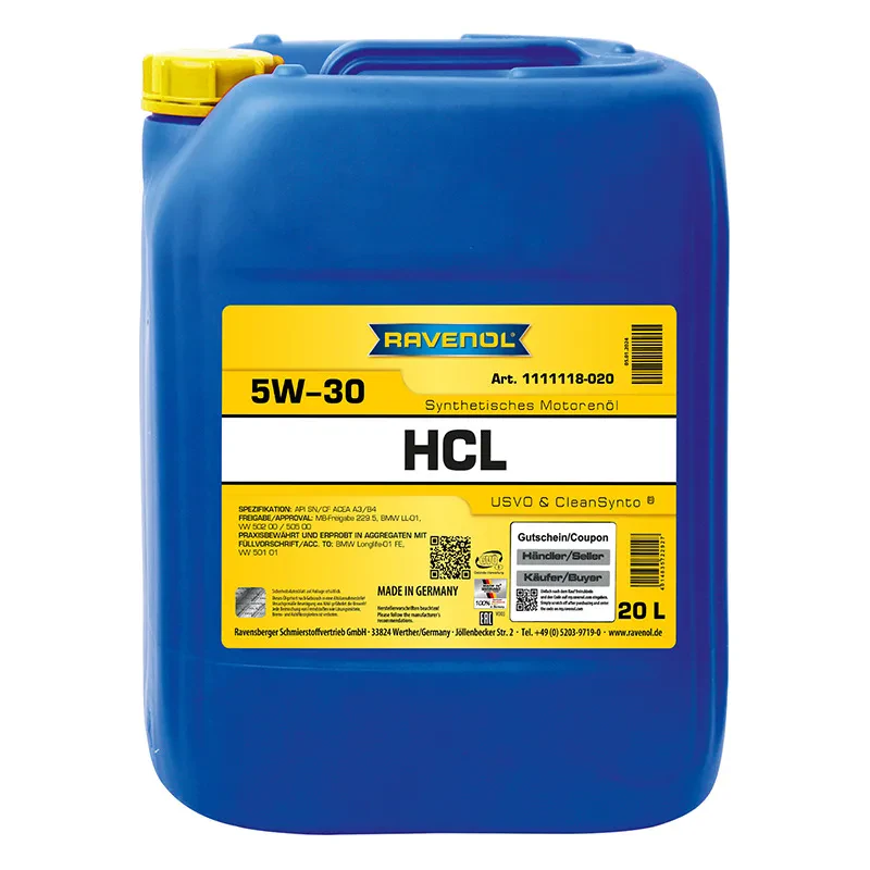 Моторное масло RAVENOL HCL 5W-30 (20 литров)