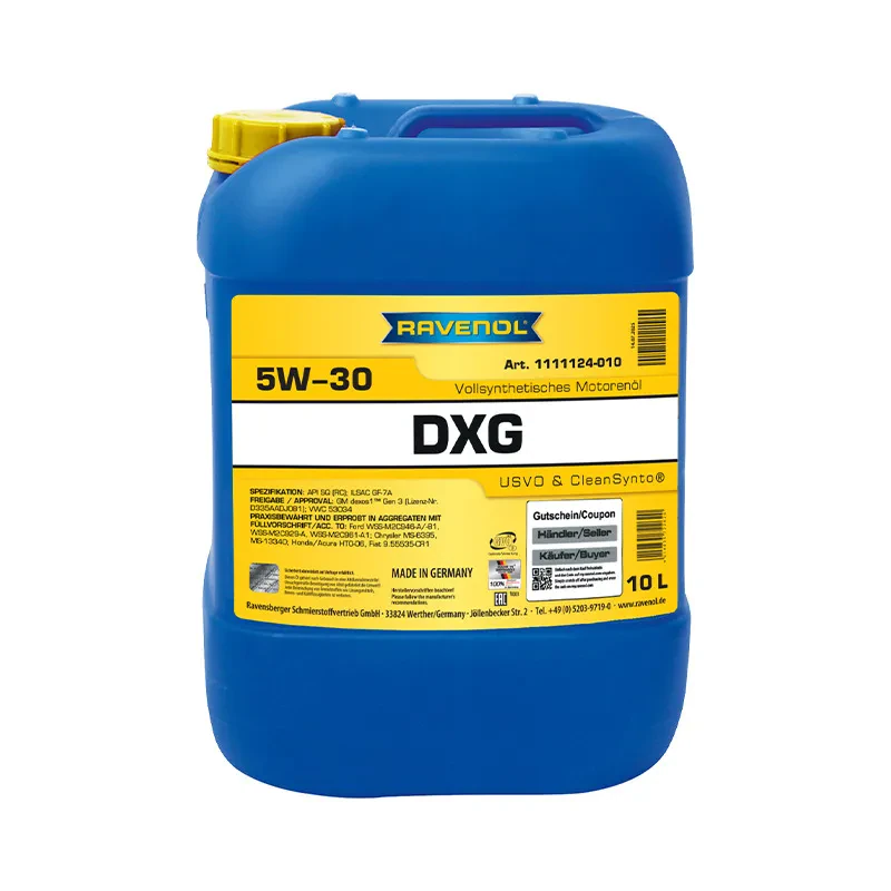 Моторное масло RAVENOL DXG 5W-30 (10 литров)
