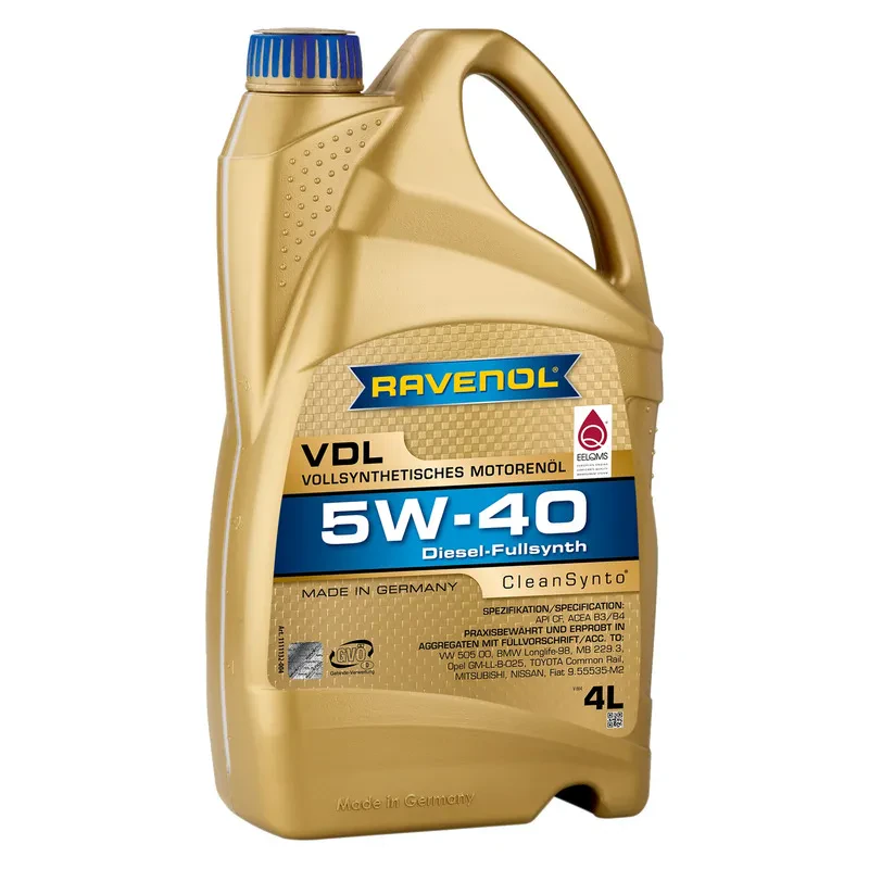 Моторное масло RAVENOL VDL 5W-40 (4 литра)