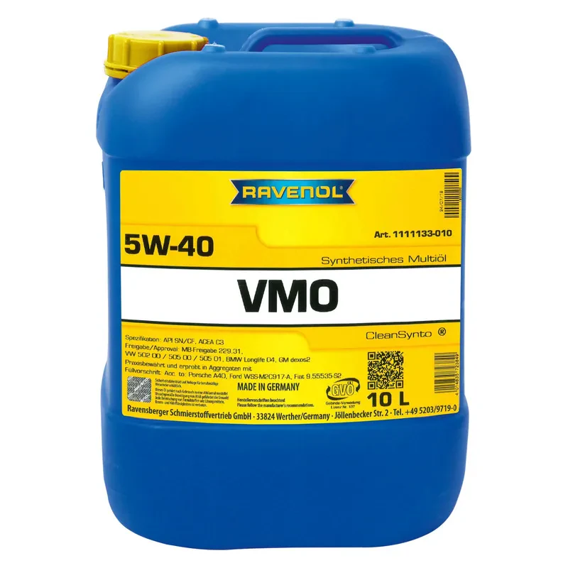 Моторное масло RAVENOL VMO 5W-40 (10 литров)