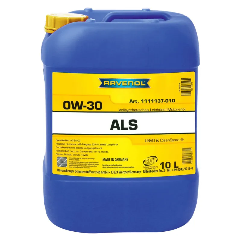 Моторное масло RAVENOL ALS 0W-30 (10 литров)