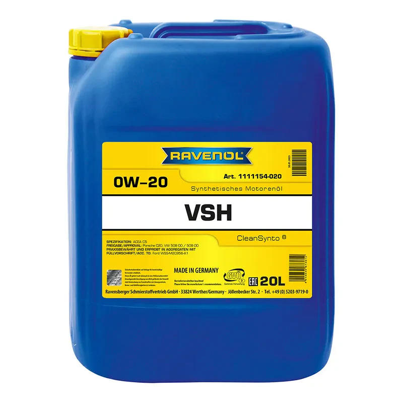Моторное масло RAVENOL VSH 0W-20 (20 литров)