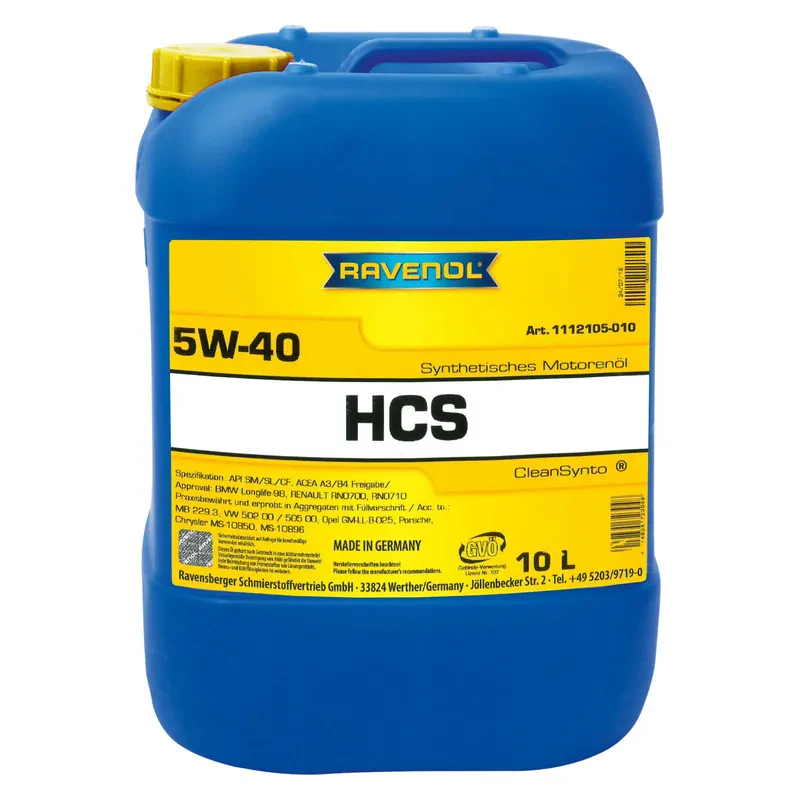 Моторное масло RAVENOL HCS 5W-40 (10 литров)
